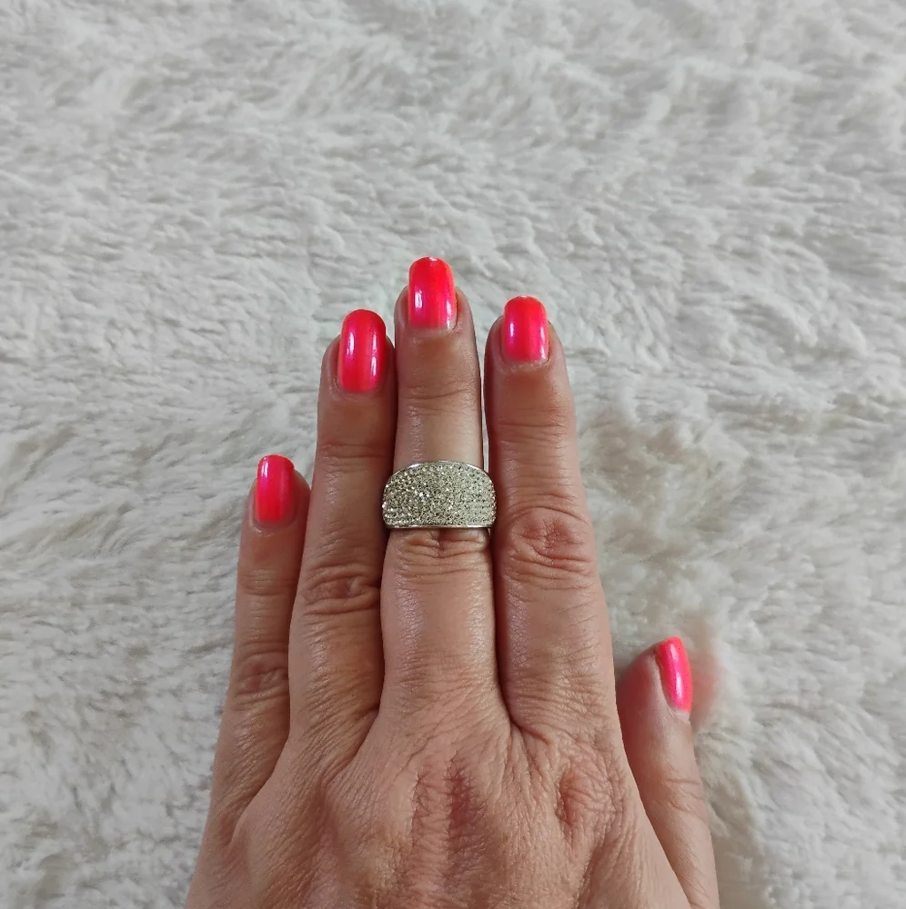 Sterling Silver CZ Pave Ring